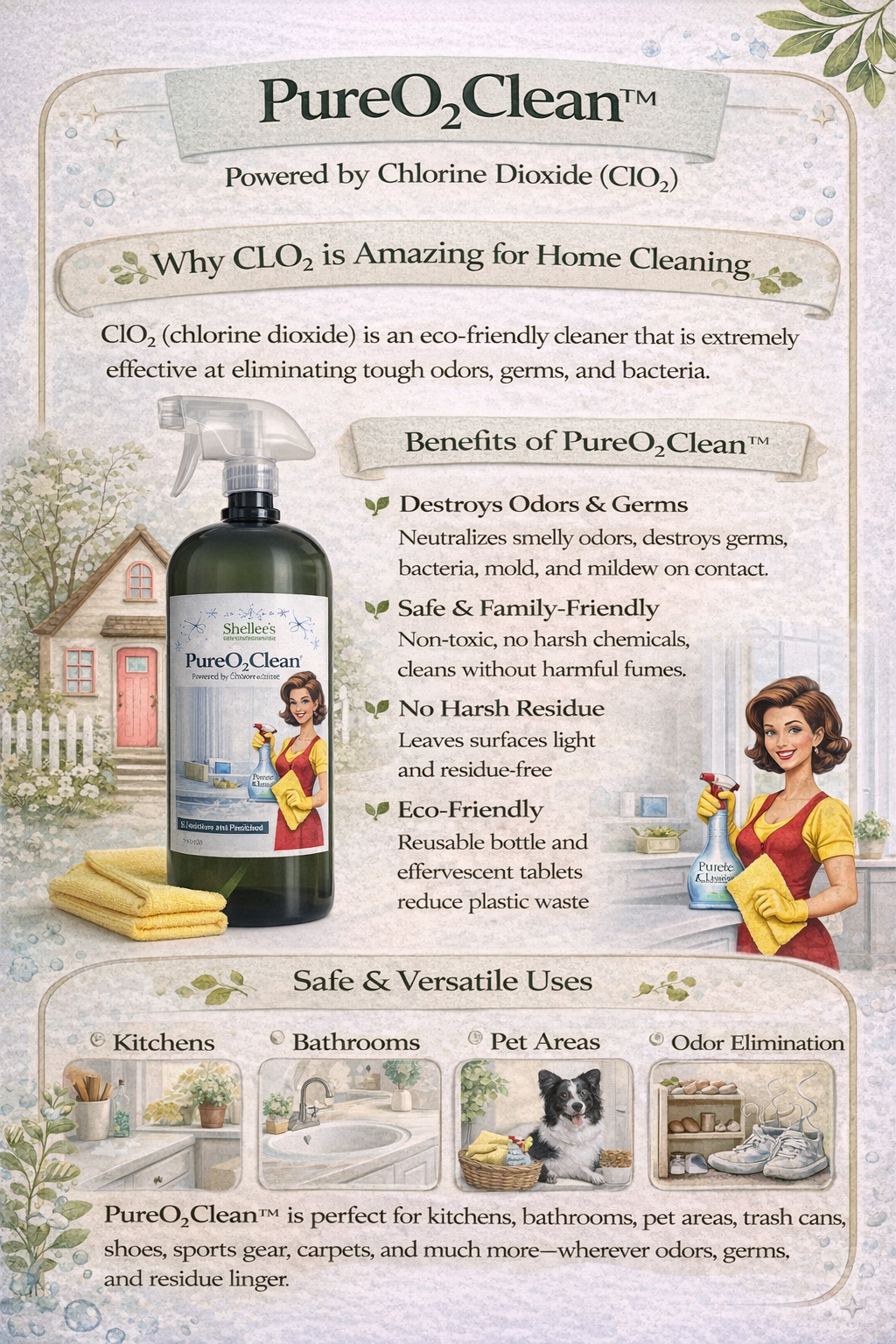 PureO2Clean Store Panel