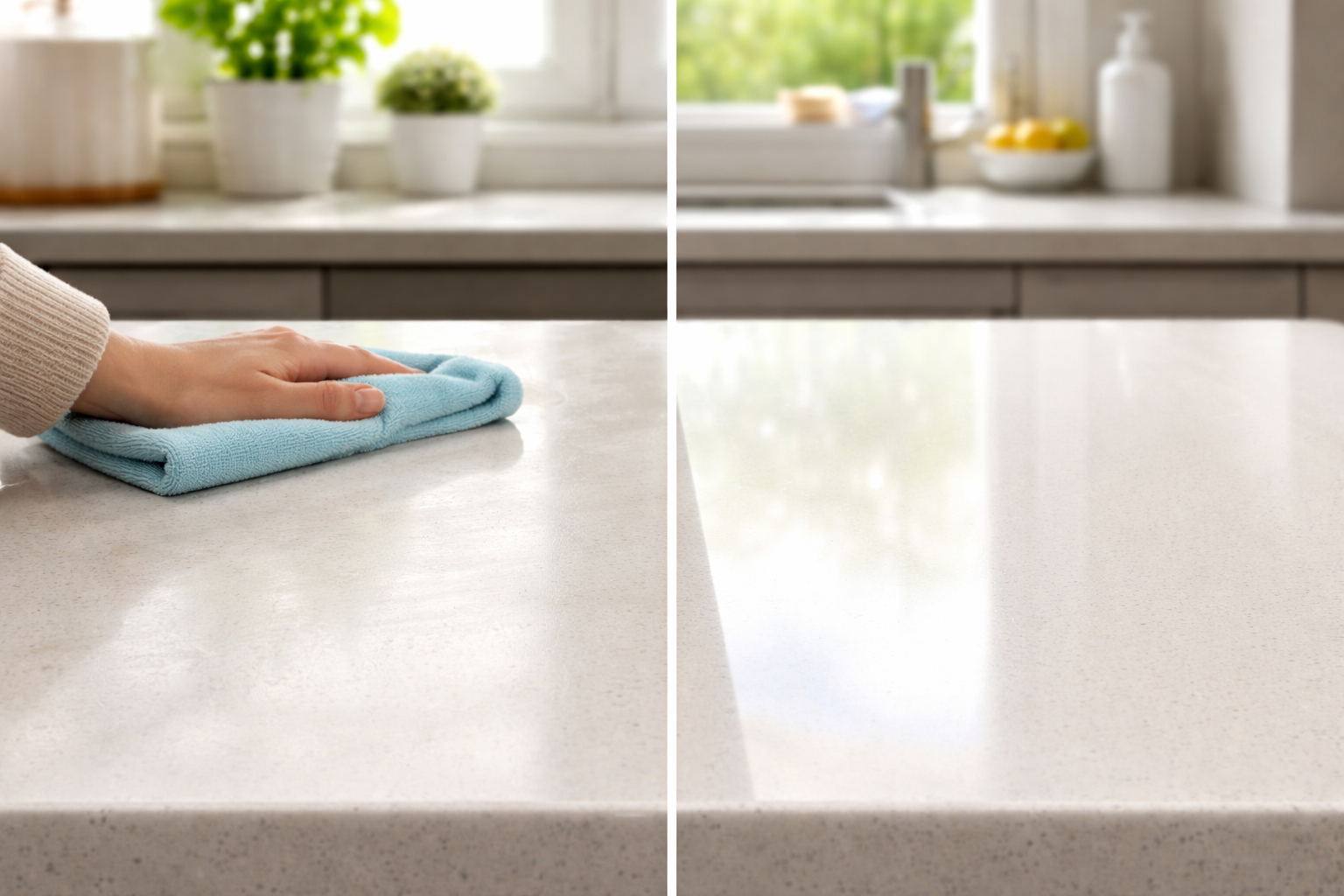 residue is left behind due to all the additives in cleaning products. 