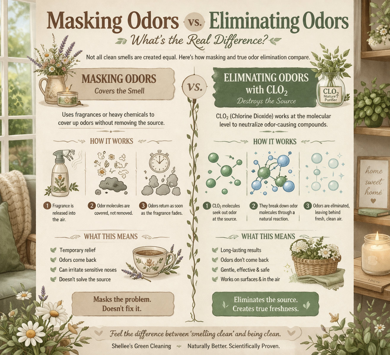 info-graph on masking vs actual odor elimination