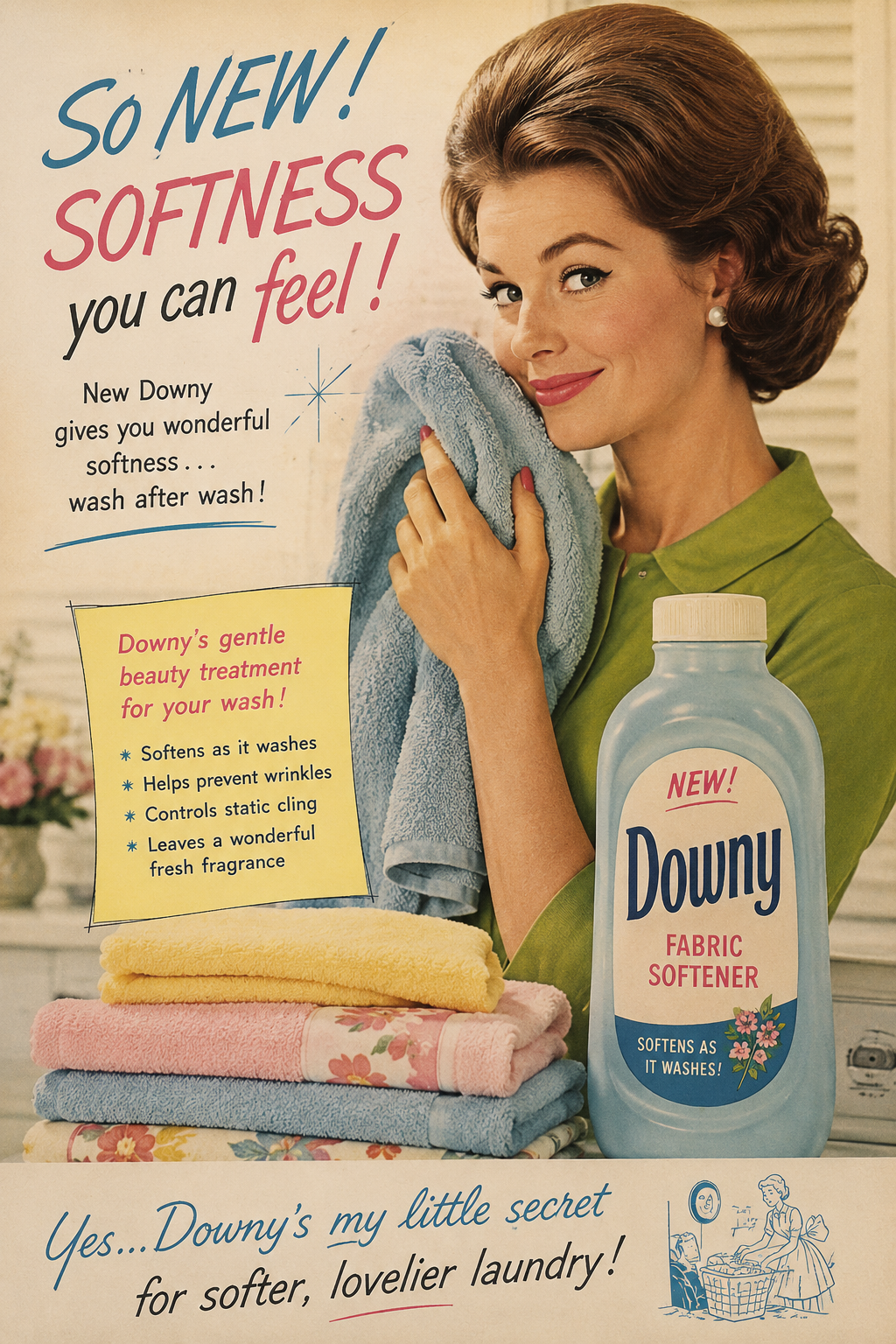 a 1960's image of a downy advertisement.