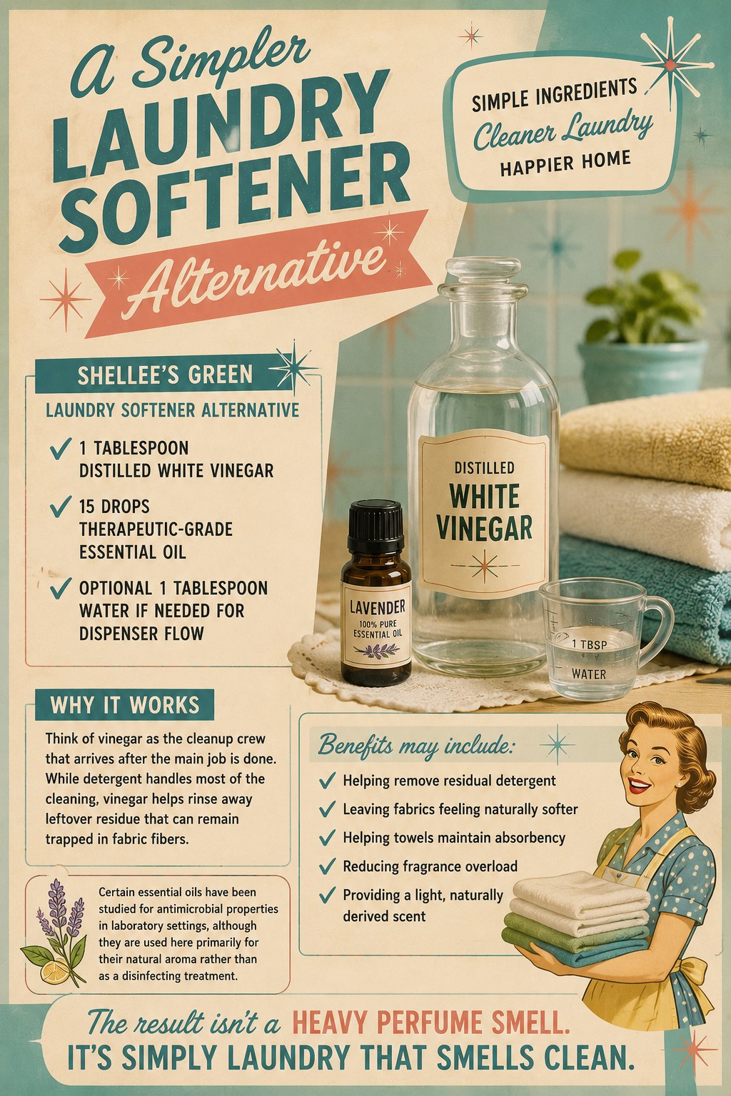 a retro inspired image of an alternative to fabric softener.