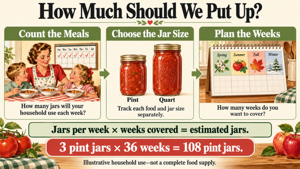 Infograph on How much to can for the pantry